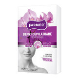 Hair removal strips for face with orchid extract, 20 pieces, Farmec