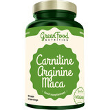 GreenFood Nutrition Carnitină+Arginină+Maca 90 capsule