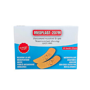 Medicazione impermeabile Mediplast 207 M, 1,9 cm x 7,2 cm, 20 pezzi, Mebra