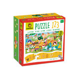 Kids Puzzle 1 2 3 Farm, 3 years+, 25 pieces, Ludattica