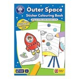 Coloring book with activities in English and space stickers Outer Space, +3 years, Orchard