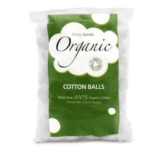 Organic cotton balls, 100 pieces