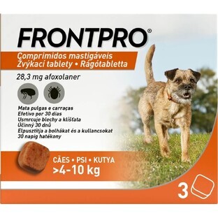 FRONTPRO® antiparasitic chewable tablets for dogs (4-10 kg) 1×3 tbl, antiparasitic tablets