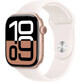 Apple Watch Series 10 GPS + Cellular 46mm Rose Gold Aluminum Case with Sport Band Light Blush - M/L