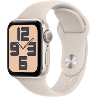 Apple Watch SE GPS 40mm Starlight Aluminum Case with Starlight Sport Bracelet - M/L