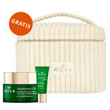 Set Nuxe Nuxuriance Ultra, anti-verouderende nachtcrème, 50 ml + anti-verouderende crème voor de ogen en lippen, 15 ml + gratis cosmetisch tasje