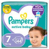 Pampers Active Baby, diapers, size 7, over 15 kg, 44 pieces