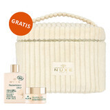 Nuxe Nuxuriance Gold set, revitaliserend olieserum, 30 ml + verhelderende oogbalsem, droge huid, 15 ml + gratis cosmetisch tasje