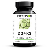 Intenson Vitamin D3 + K2, 120 soft capsules