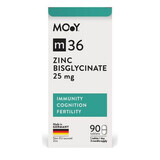 Zinkbisglycinat m36, 25 mg, 90 Tabletten, Molecules of Youth