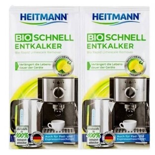Heitmann, Descaler for espresso machines, kettles, 2 x 25g