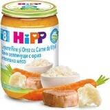 Fine vegetables and rice with veal, +8 months, 220 g, Hipp