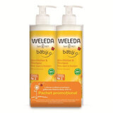 Pack cleansing lotion and shampoo, 2 x 400 ml, Weleda