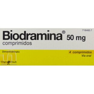 BIODRAMINE 50 MG 4 TABLETS