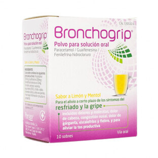 BRONCHOGRIP 10 SACHETS POWDER FOR ORAL SOLUTION