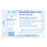 Sterile adhesive dressing with absorbent pad, 10x15 cm, EasyCare
