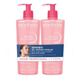 Verzachtende en hydraterende schuimende gel Sensibio, 2 x 500 ml, Bioderma