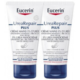 Eucerin UreaRepair Plus Crema Mani 5%, 2 x 75 ml
