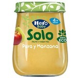 Organic pear and apple puree Solo, +4 months, 120g, Hero Baby
