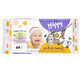 Natte servetten Milk & Honey, +0 maanden, 64 stuks, Happy