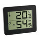 Extra flat digital room thermometer and hygrometer, Grey, TFA