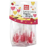 Lollypops strawberry and vanilla flavored Eco lollipops, 8 pieces, Baule Volante