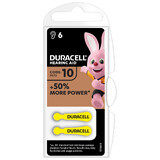 Hearing aid batteries HA ZA10, 6 pcs, Duracell