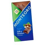 Milk chocolate with hazelnuts without added sugar Monteoro, 90 g, Sly Nutrition