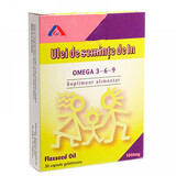 Olio di semi di lino omega 3-6-9, 1000 mg, 30 capsule, American Lifesyle