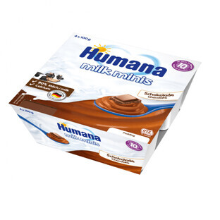 Chocolate pudding, +10 months, 4x100 g, Humana