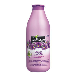 Moisturising shower gel with milk and violet extract, 750 ml, Cottage