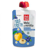 Organic apple and blueberry puree gluten free, 100 g, Baule Volante