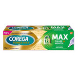 Max Fixation + Denture Adhesive Cream, Menthol, 40 gr, Corega
