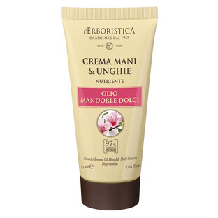 Hand and nail cream with sweet almond oil, 75 ml, L'Erboristica
