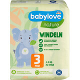 Babylove nature Eco diapers no 3, 36 pcs