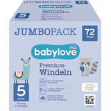 Babylove Premium jumbo diapers number 5, 72 pcs