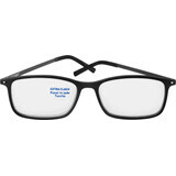 Visiomax Reading glasses, ultra thin black frame, diopter +2.5, 1 pc