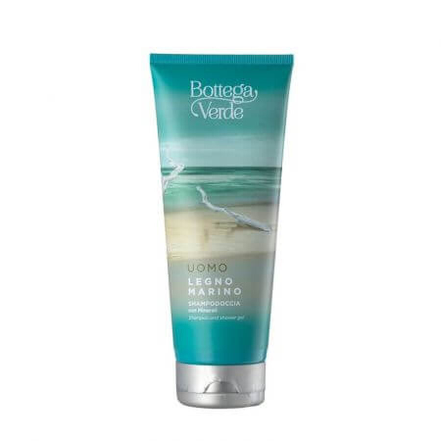 Bottega Verde 2 in 1 Moisturizing Shampoo and Shower Gel with Woody Scent, 200 ml