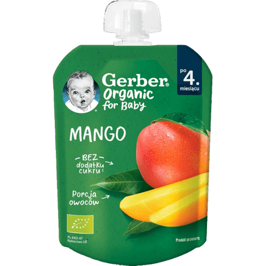 Organic mango puree, 80 g, Gerber