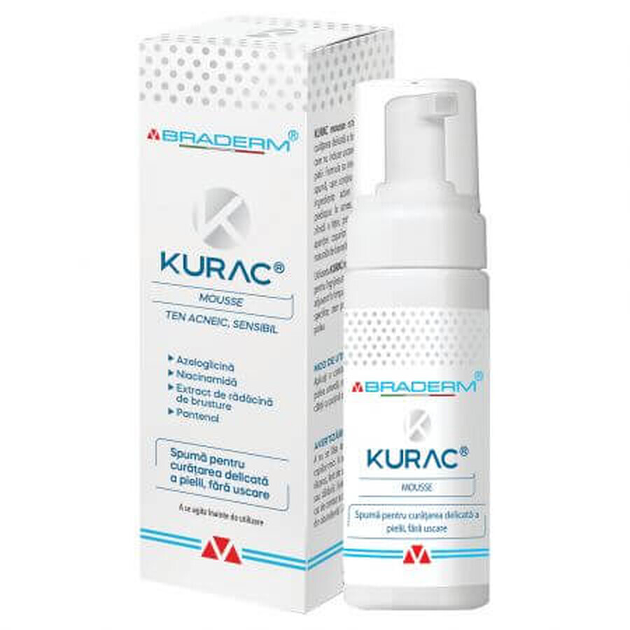 Gentle, non-drying pile cleaning foam Kurac, 100 ml, Braderm
