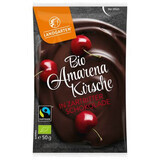 Organic bitter cherries wrapped in dark chocolate, 50 g, Landgarten