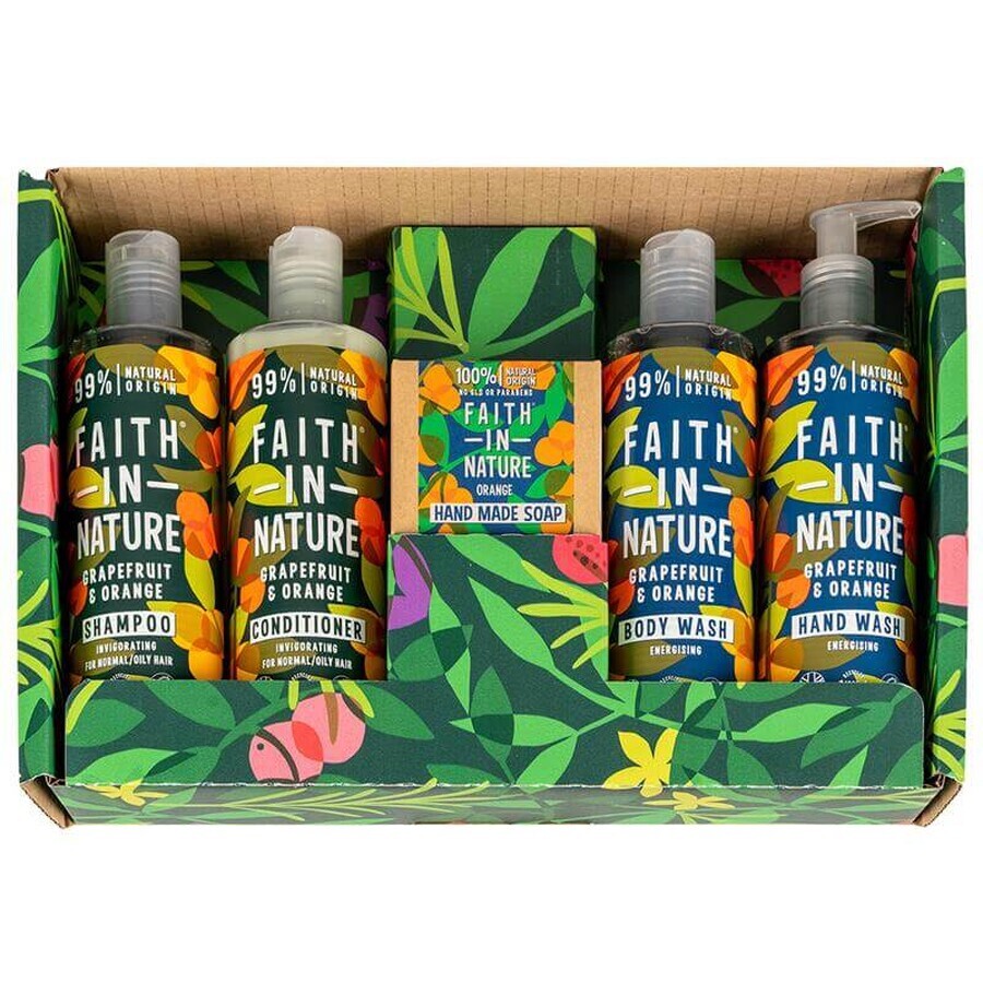 Faith in Nature Ritual Care Set with Grapefruit &amp; Orange, 5 pcs