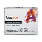 Vitamin A (retinyl acetate) 10,000IU+, 30 capsules, Biome Vitamin A (retinyl acetate) 10,000IU+, 30 capsules, Biome