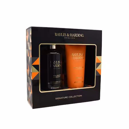 Set of 2 Baylis & Harding, Men, Shower Gel 200 ml, Hair and Body Shampoo 300 ml, Black Pepper Extract, Ginger