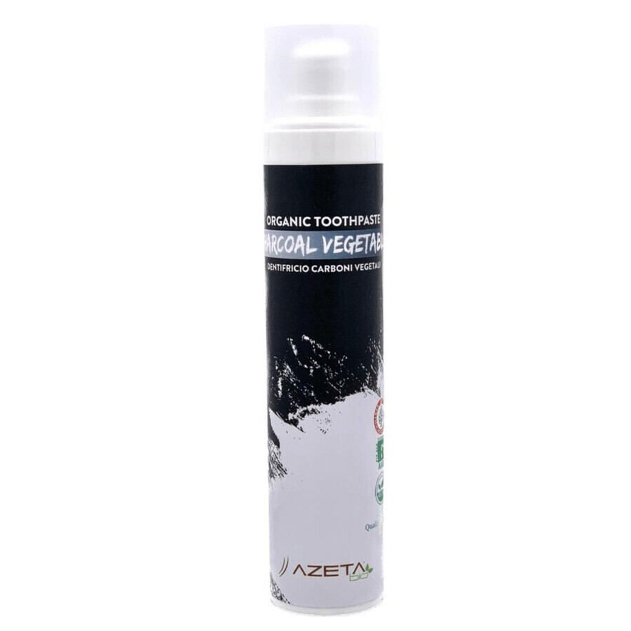Organic toothpaste for adults with charcoal, 50 ml, Azeta Bio