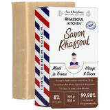 Gezichts- en lichaamszeep met Rhassoul klei, Monsieur Barbier, 100 gr