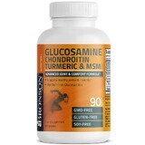 Glucosamine Chondroitin Turmeric &amp; MSM, 90 capsules, Bronson