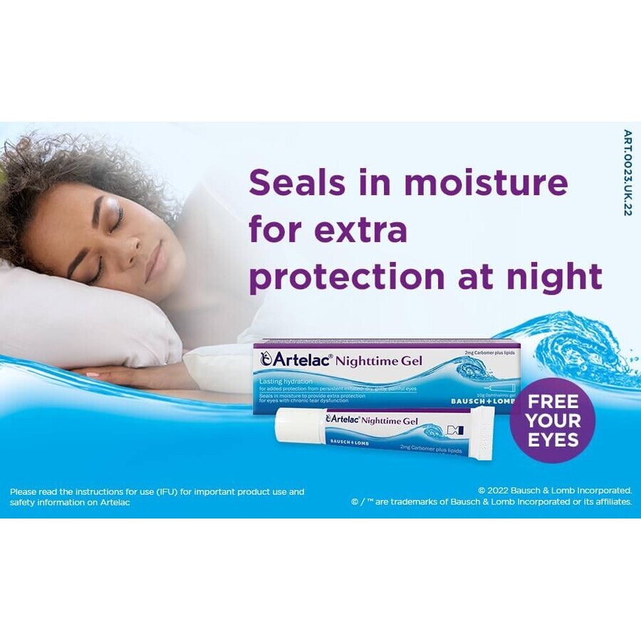 Artelac Nighttime eye gel, 3 x 10 g, Bausch + Lomb