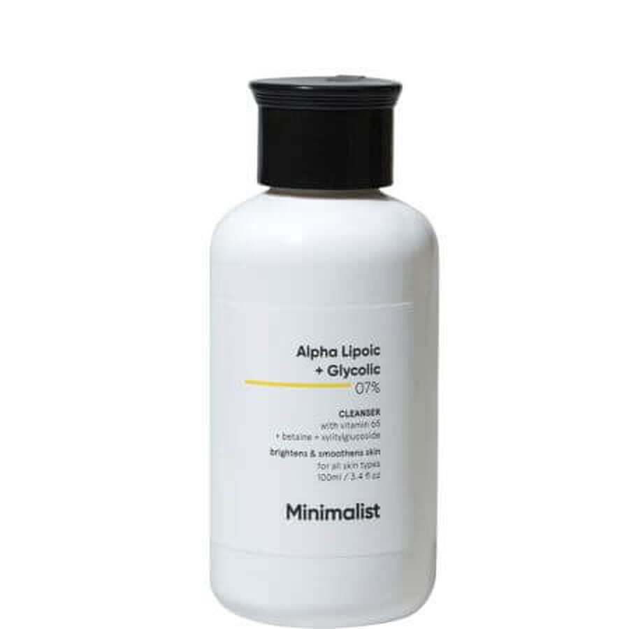 Cleansing gel with Alpha Lipoic + Glycolic 0,7%, 100 ml, Minimalist