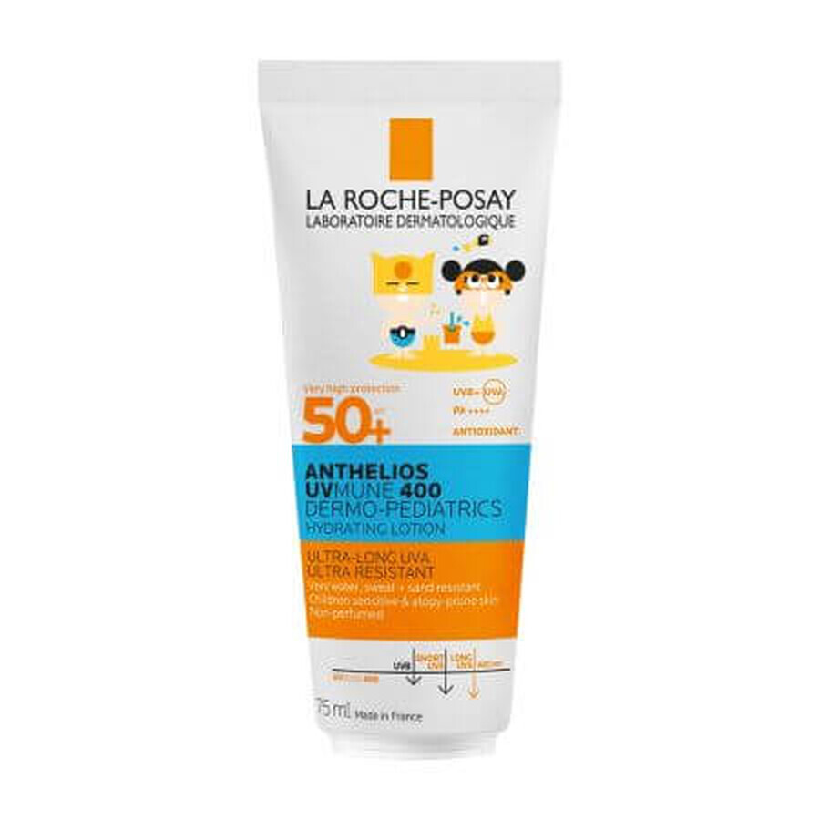 Anthelios Dermo-Pediatrics Moisturizing Lotion with SPF 50+ for children's face and body, 75 ml, La Roche-Posay
